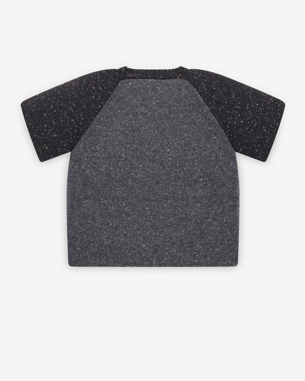Oscar Ouyang - Men's Raglan Knit Tee - (Black/Grey)
