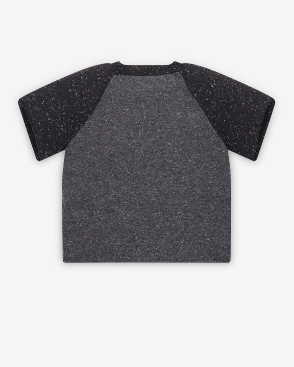 Oscar Ouyang - Men's Raglan Knit Tee - (Black/Grey)