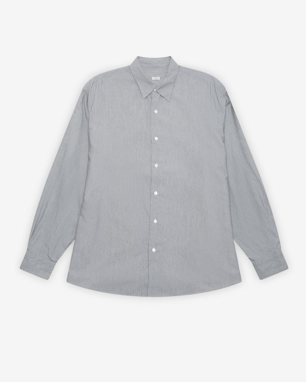 A.Presse - Men's Silk Regular Collar Shirt - (Gray)