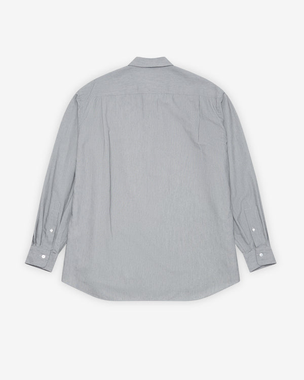 A.Presse - Men's Silk Regular Collar Shirt - (Gray)
