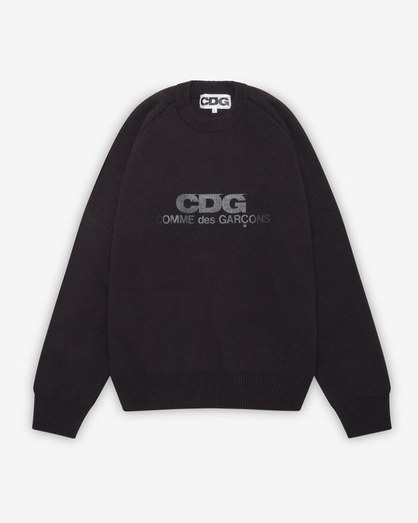 CDG - Rib Stitch School Pullover - (Black)