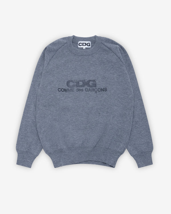 CDG - Rib Stitch School Pullover - (Grey)
