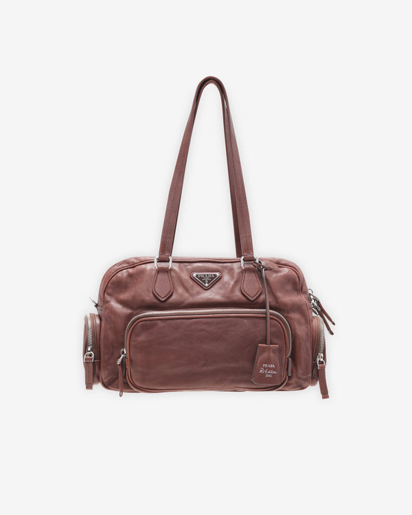 Prada - Women's Leather Handbag - (Cocoa Brown)