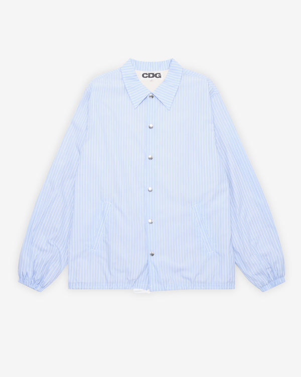 CDG - Coach Jacket - (Light Blue Stripe)