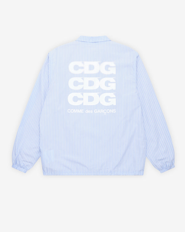 CDG - Coach Jacket - (Light Blue Stripe)