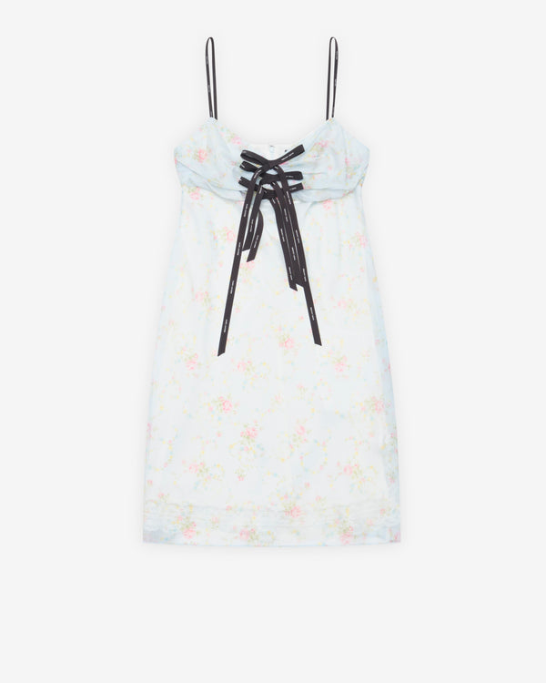 Marc Jacobs - Women's Blurred Floral Slip Dress - (Blue Mist)