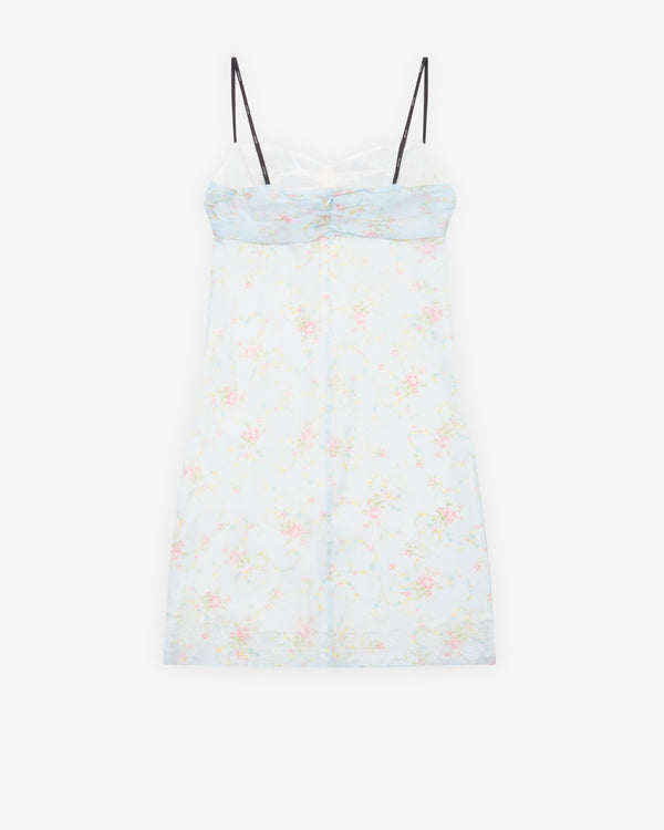 Marc Jacobs - Women's Blurred Floral Slip Dress - (Blue Mist)