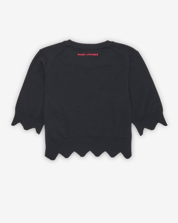 Marc Jacobs - Women's Scallop Daisy Crop Sweater - (Black)