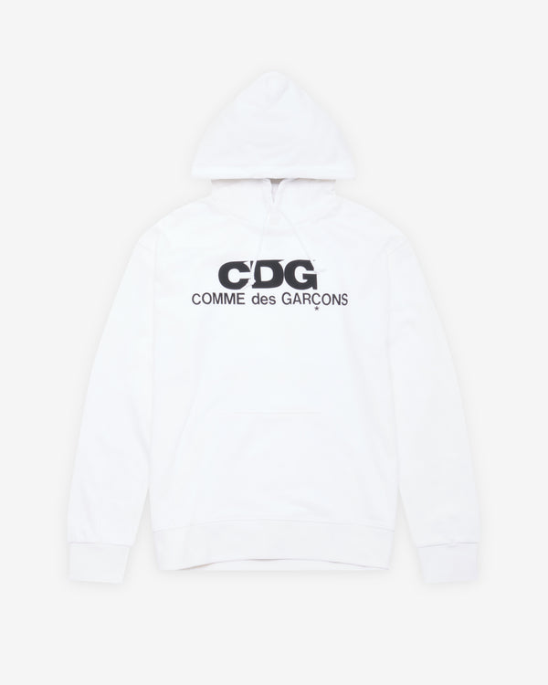 CDG - Logo Hooded Sweatshirt - (White)