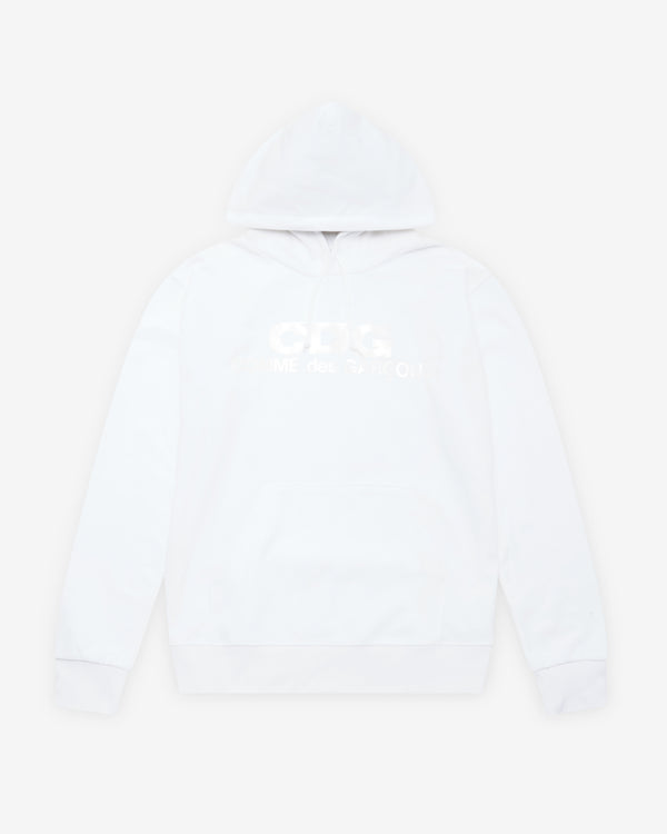 CDG - Monochrome Logo Hoodie - (White)