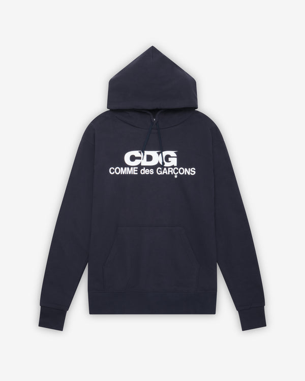 CDG - Logo Hooded Sweatshirt - (Navy)