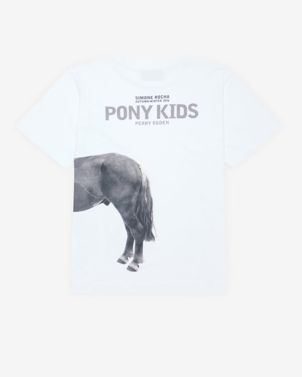 Simone Rocha - Men's Pony Kid Print T-Shirt - (White)