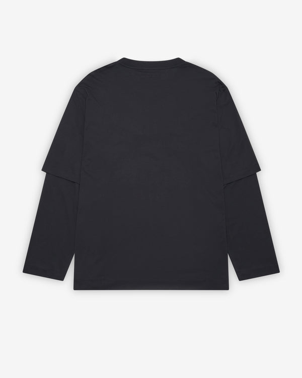Simone Rocha - Men's Ruffle Slash Layered Long Sleeve T-Shirt - (Black)