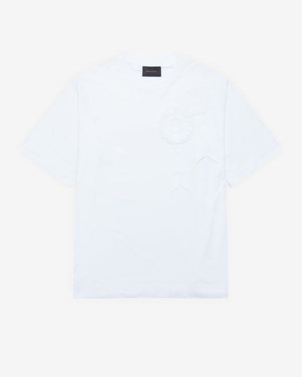 Simone Rocha - Men's Ruffle Rosette Boxy T-Shirt - (White)