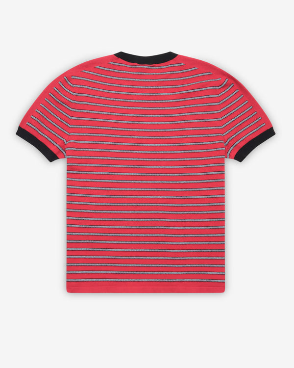 Versace - Men's Jacquard Cotton-Blend Knit T-Shirt - (Red)