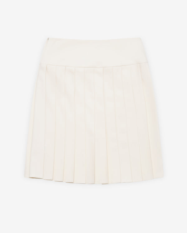 Versace - Women's Pleated Wool Midi Skirt - (White)
