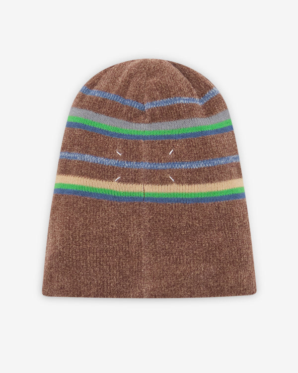 Maison Margiela - Men's Striped Knit Beanie - (Blue/Grey)