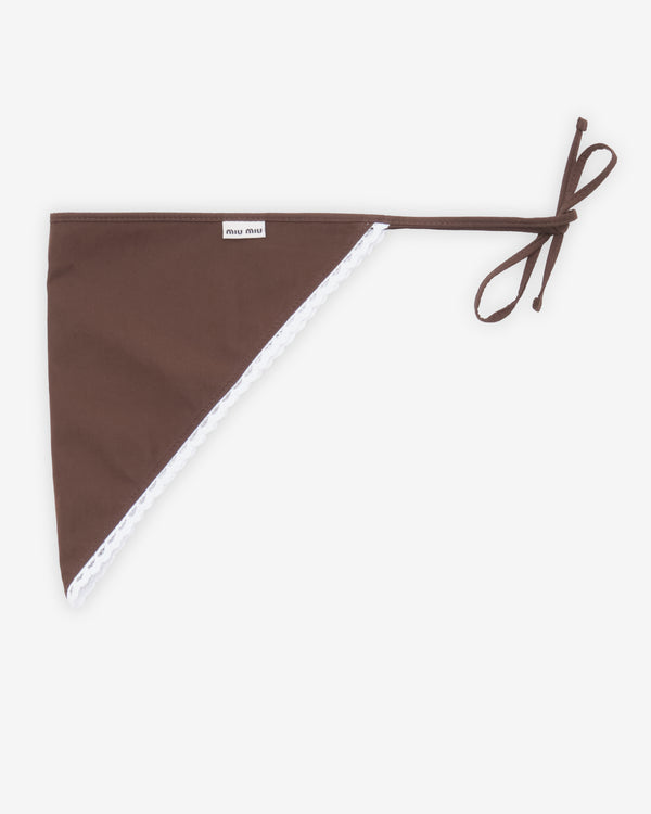 Miu Miu - Women's Poplin Bandana - (Ebony/White)