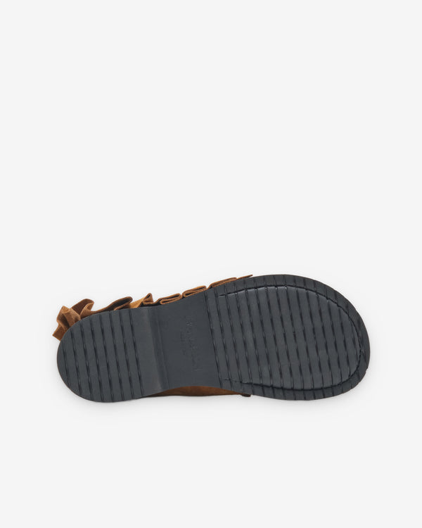 JW Anderson - Women's Ruffled Suede Boat Shoes - (Caramel)