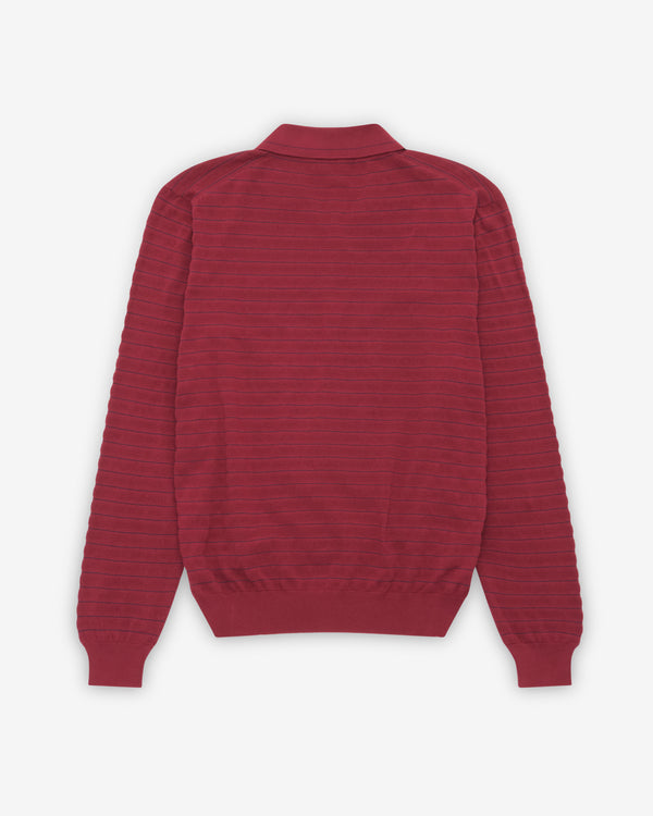 Miu Miu - Women's V-Neck Cotton Sweater - (Amaranth)