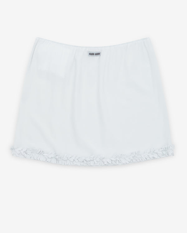 Miu Miu - Women's Crepe De Chine Mini Skirt - (Astro)