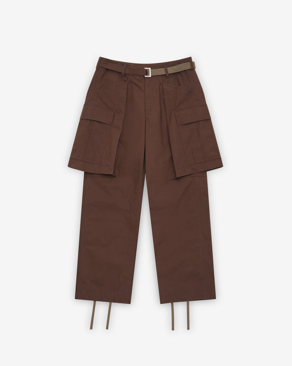 Sacai - Men's Rip Stop Pants - (Brown)