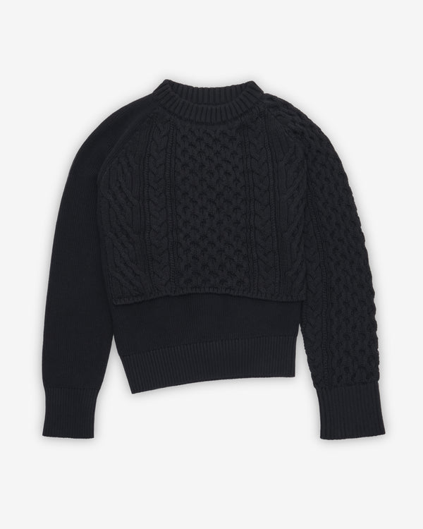 Sacai - Women's Cotton Cashmere Knit Pullover - (Black)