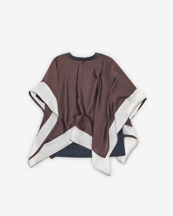 Sacai - Women's Pullover Jersey T-Shirt - (Brown/Navy)