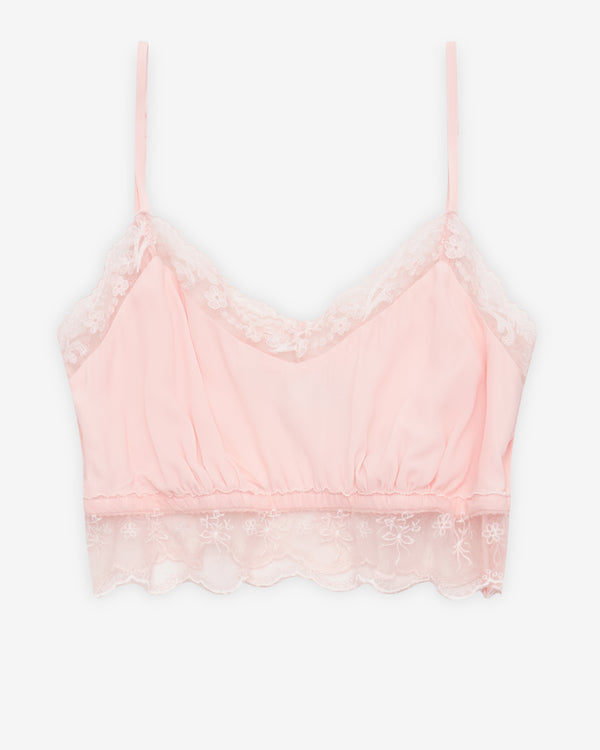 Simone Rocha - Women's Lace Trim Negligee Bralette - (Soft Pink)