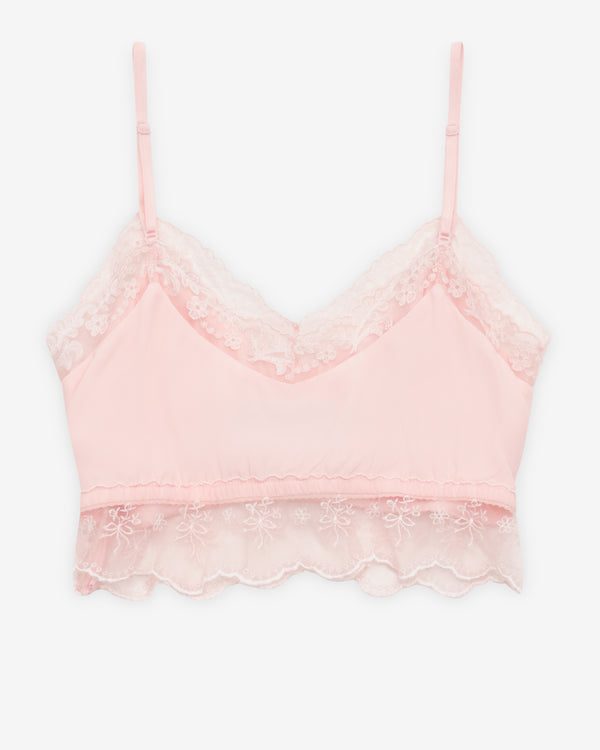 Simone Rocha - Women's Lace Trim Negligee Bralette - (Soft Pink)
