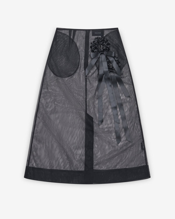Simone Rocha - Women's Ribbon Rosette Ripple Skirt - (Black)