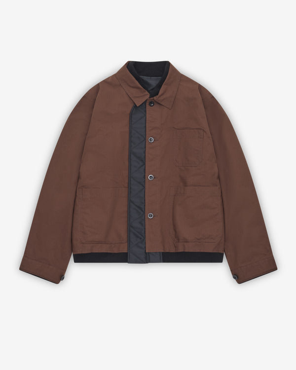 Sacai - Men's Nylon Twill X Rip Stop Reversible Jacket - (Brown/Black)