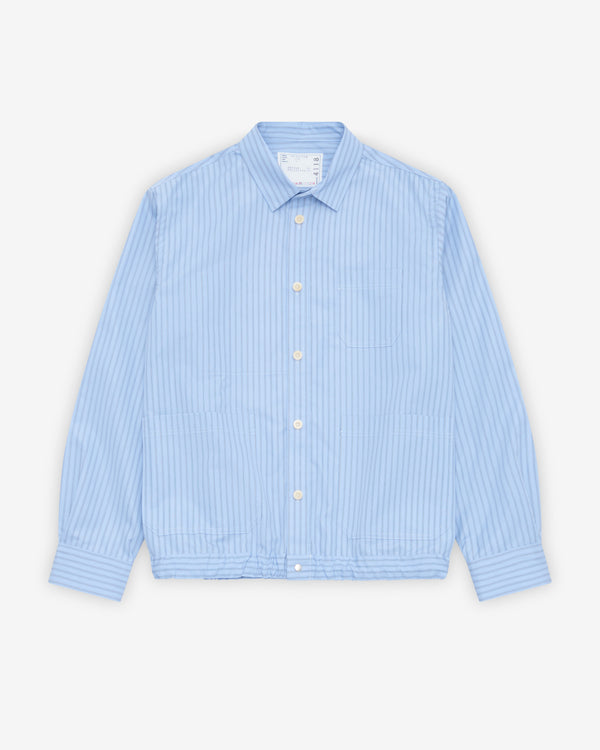 Sacai - Men's Poplin Shirt - (Light Blue Stripe)