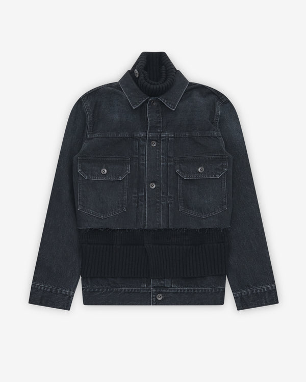 Sacai - Women's Denim Knit Jacket - (Black)