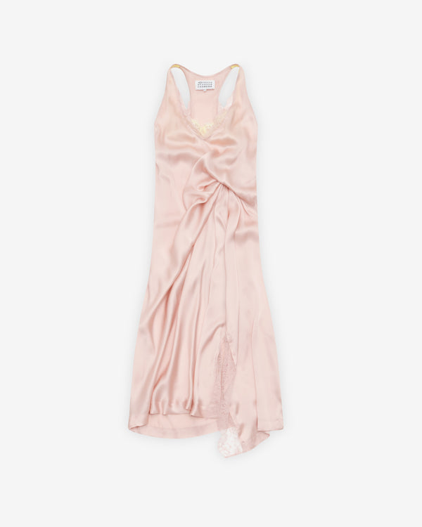 Maison Margiela - Women's Silk Lace Slip Midi Dress - (Light Rose)