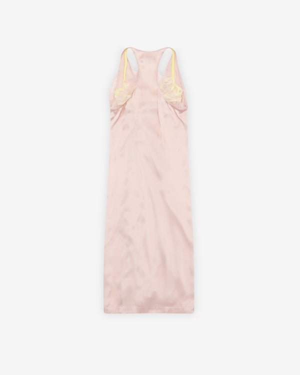Maison Margiela - Women's Silk Lace Slip Midi Dress - (Light Rose)