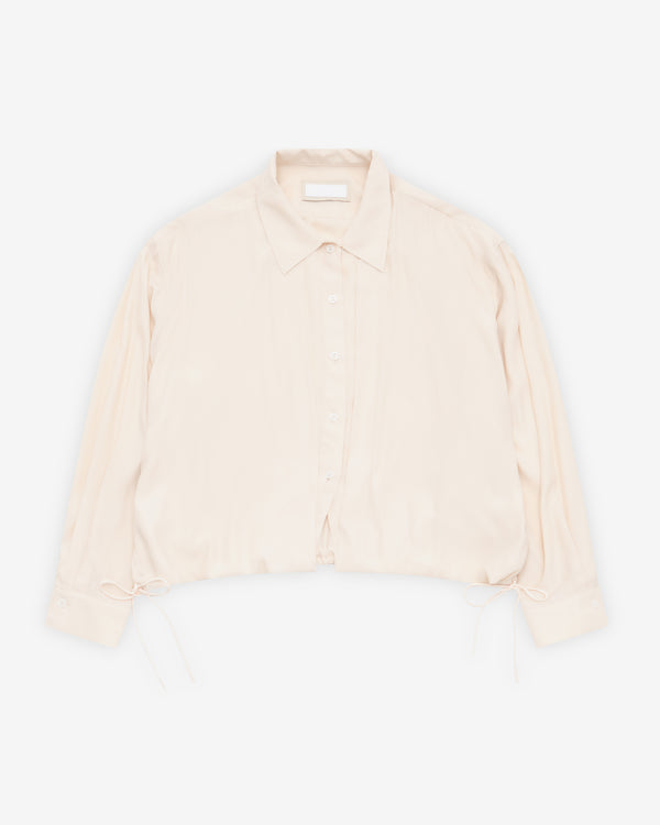 Litkovska - Women's Layered Blouse With Tucked Hem - (Ivory)