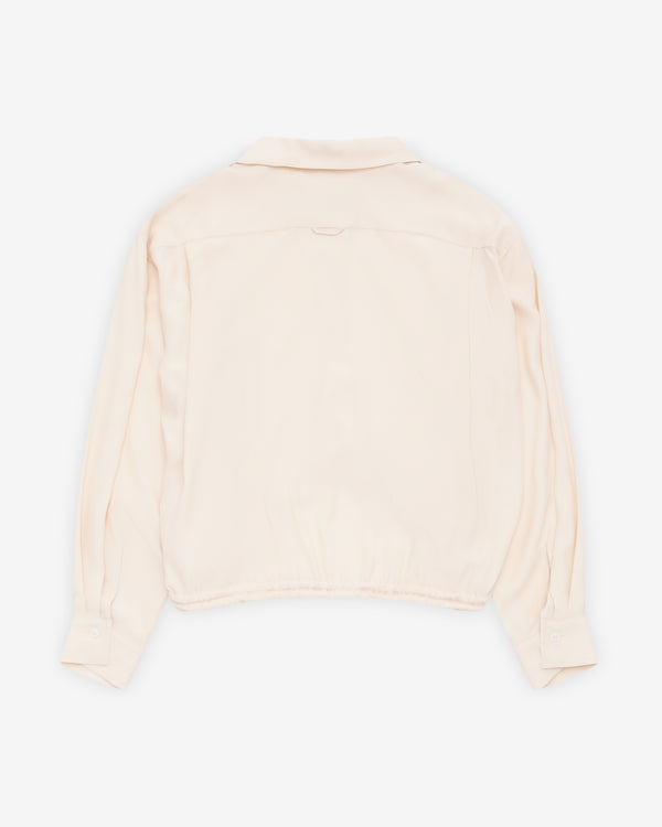 Litkovska - Women's Layered Blouse With Tucked Hem - (Ivory)