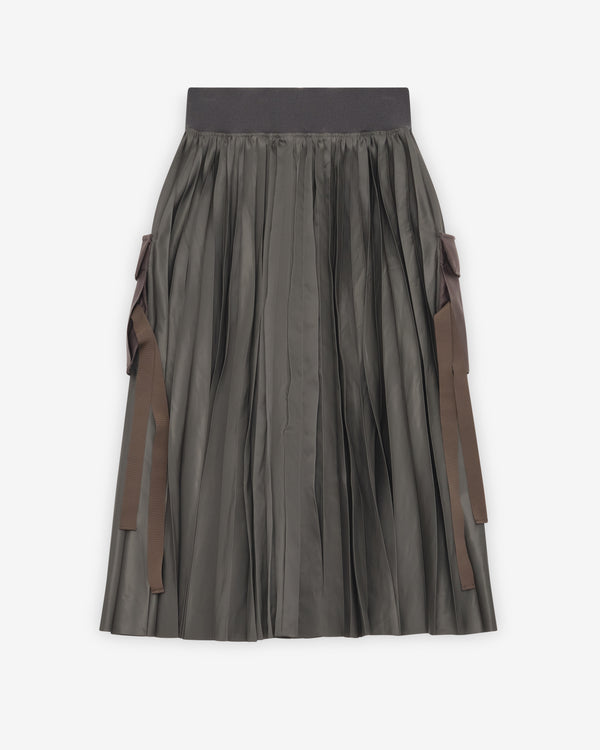 Sacai - Women's Nylon Twill Skirt - (Dark Khaki)
