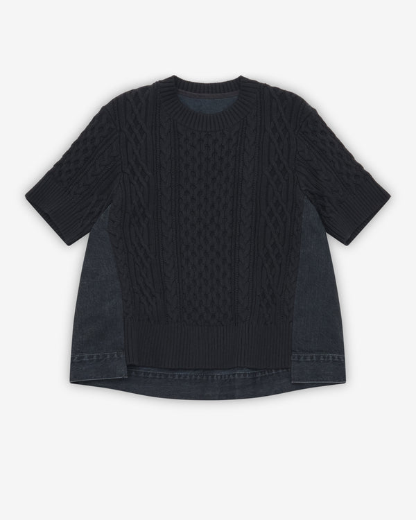 Sacai - Women's Denim X Cotton Knit Pullover - (Black)