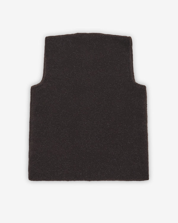 Daniela Gregis - Women's Hand Knitted Vest - (Dark Brown)