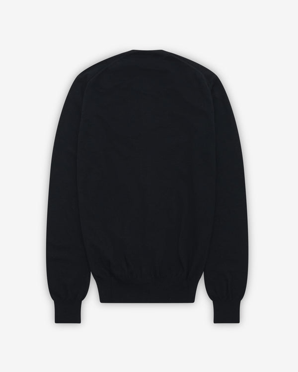 Play - Small Pink Heart Round Neck Cardigan - (Black)