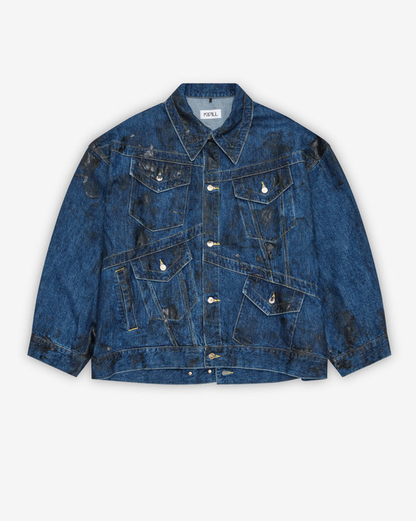 Kidill - Men's Coated Denim Jacket - (Indigo)