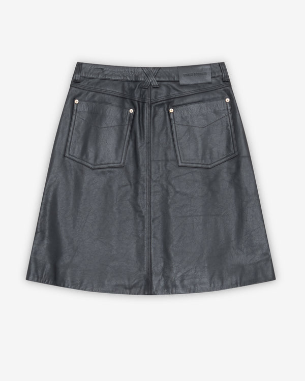 Wales Bonner - Women's Construct Leather Skirt - (Black)