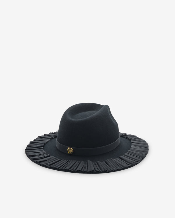 Stephen Jones - Women's Kiel Pleated Petersham Trilby - (Black)