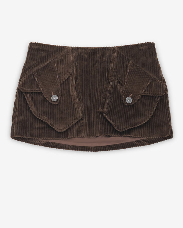 Vaquera - Women's Corduroy Skirt - (Brown)