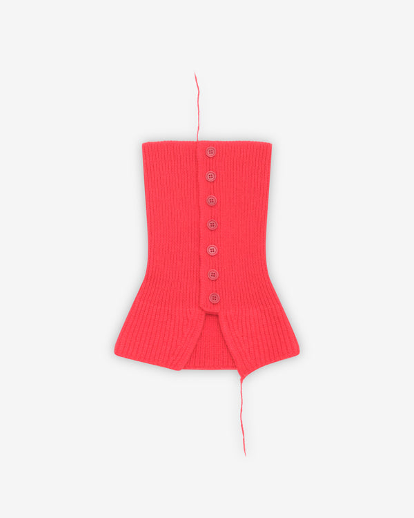 Sonia Carrasco - Women's Buttoned Up Knit Collar - (Red)