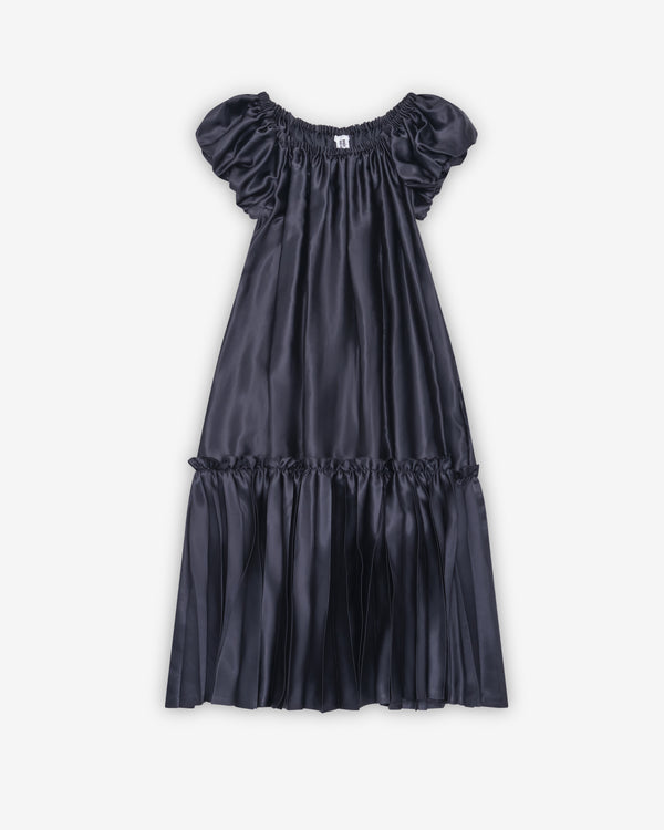 Noir Kei Ninomiya - Women's Gathered Satin Dress - (Black)