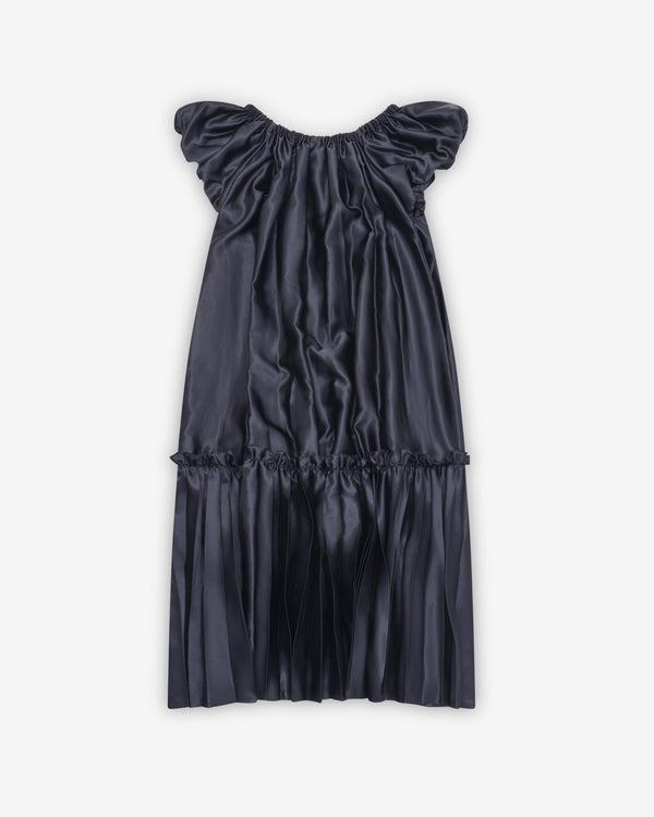 Noir Kei Ninomiya - Women's Gathered Satin Dress - (Black)