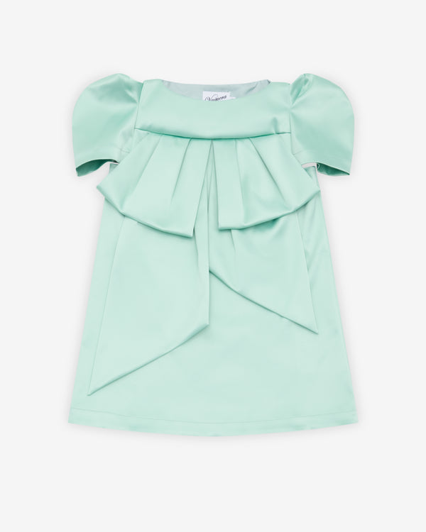 Vaquera - Women's Satin Bow Dress - (Mint)